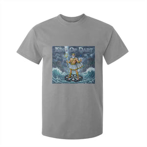 Greek Mythology Poseidon Dart Player T Shirt For Kid King Of Dart Trident Thrower TS12 Sport Gray Print Your Wear