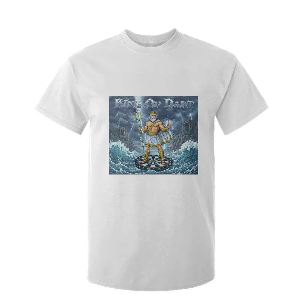 Greek Mythology Poseidon Dart Player T Shirt For Kid King Of Dart Trident Thrower TS12 White Print Your Wear
