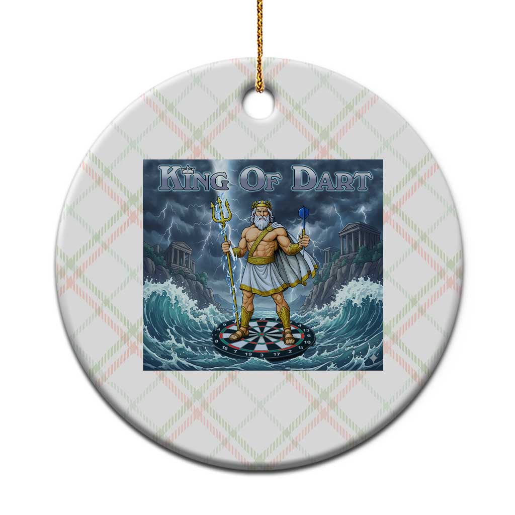 Greek Mythology Poseidon Dart Player Ceramic Ornament King Of Dart Trident Thrower TS12 1pc Christmas Plaid Print Your Wear