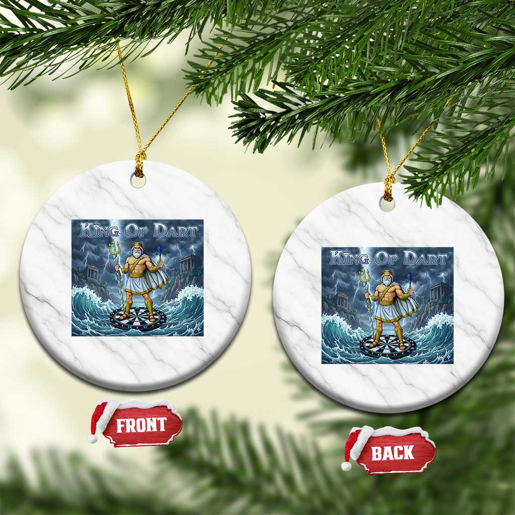 Greek Mythology Poseidon Dart Player Ceramic Ornament King Of Dart Trident Thrower TS12 1pc White Marble Print Your Wear