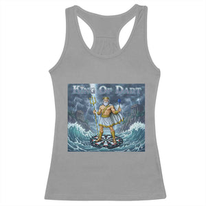 Greek Mythology Poseidon Dart Player Racerback Tank Top King Of Dart Trident Thrower TS12 Sport Gray Print Your Wear
