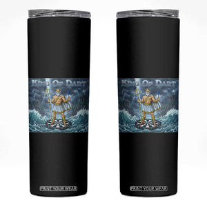 Greek Mythology Poseidon Dart Player Skinny Tumbler King Of Dart Trident Thrower TS12 Black Print Your Wear