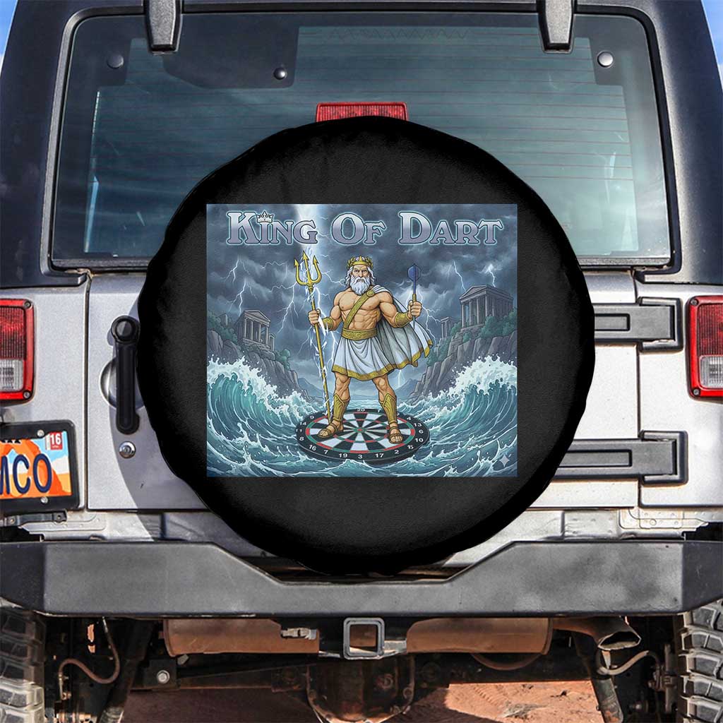 Greek Mythology Poseidon Dart Player Spare Tire Cover King Of Dart Trident Thrower TS12 No hole White Print Your Wear
