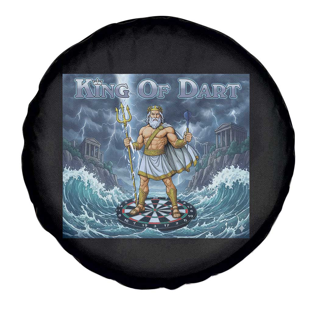 Greek Mythology Poseidon Dart Player Spare Tire Cover King Of Dart Trident Thrower TS12 Print Your Wear