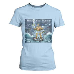 Greek Mythology Poseidon Dart Player T Shirt For Women King Of Dart Trident Thrower TS12 Light Blue Print Your Wear