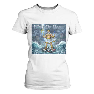 Greek Mythology Poseidon Dart Player T Shirt For Women King Of Dart Trident Thrower TS12 White Print Your Wear