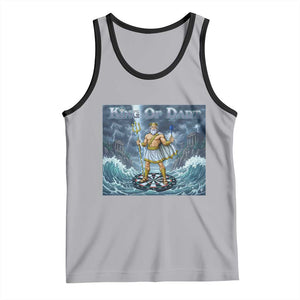 Greek Mythology Poseidon Dart Player Tank Top King Of Dart Trident Thrower TS12 Athletic Heather Black Print Your Wear
