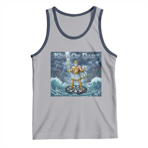 Greek Mythology Poseidon Dart Player Tank Top King Of Dart Trident Thrower TS12 Athletic Heather Navy Print Your Wear