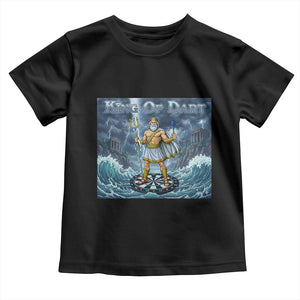 Greek Mythology Poseidon Dart Player Toddler T Shirt King Of Dart Trident Thrower TS12 Black Print Your Wear