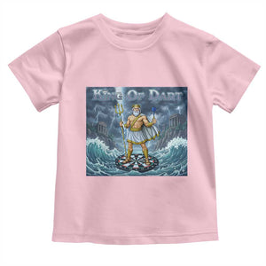 Greek Mythology Poseidon Dart Player Toddler T Shirt King Of Dart Trident Thrower TS12 Light Pink Print Your Wear