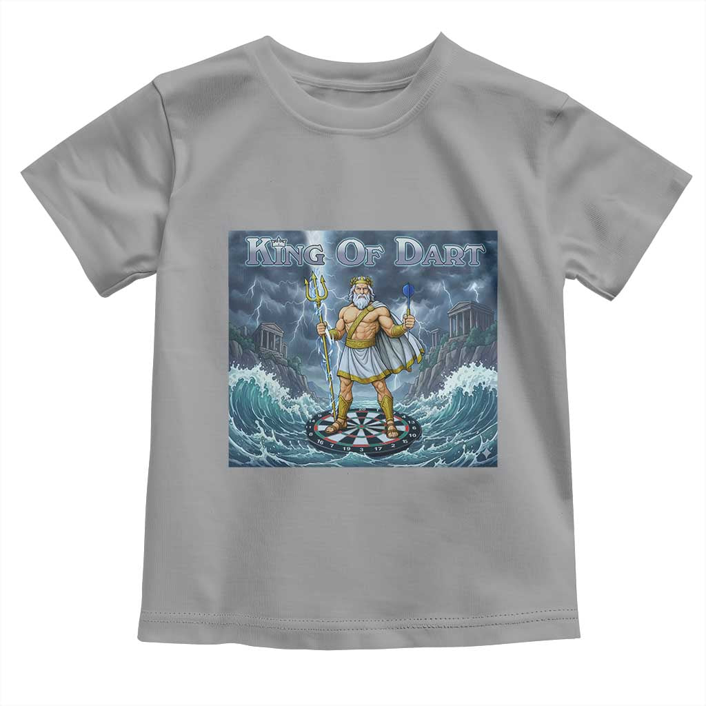 Greek Mythology Poseidon Dart Player Toddler T Shirt King Of Dart Trident Thrower TS12 Sport Gray Print Your Wear