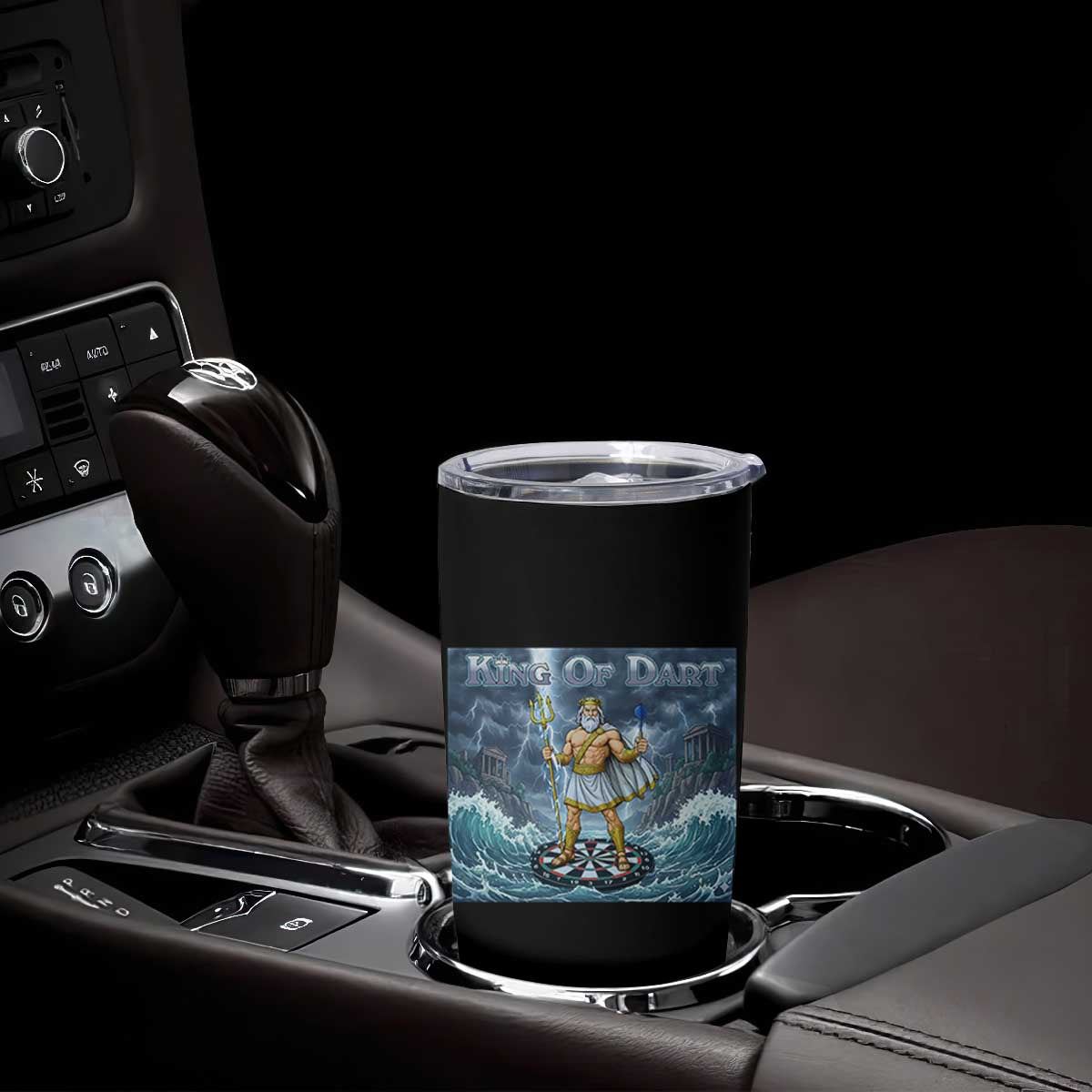 Greek Mythology Poseidon Dart Player Tumbler Cup King Of Dart Trident Thrower TS12 Print Your Wear