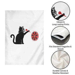 Black Cat Lord Darts Player Garden Flag Funny Space Scifi Dartist Gift TS12 Print Your Wear