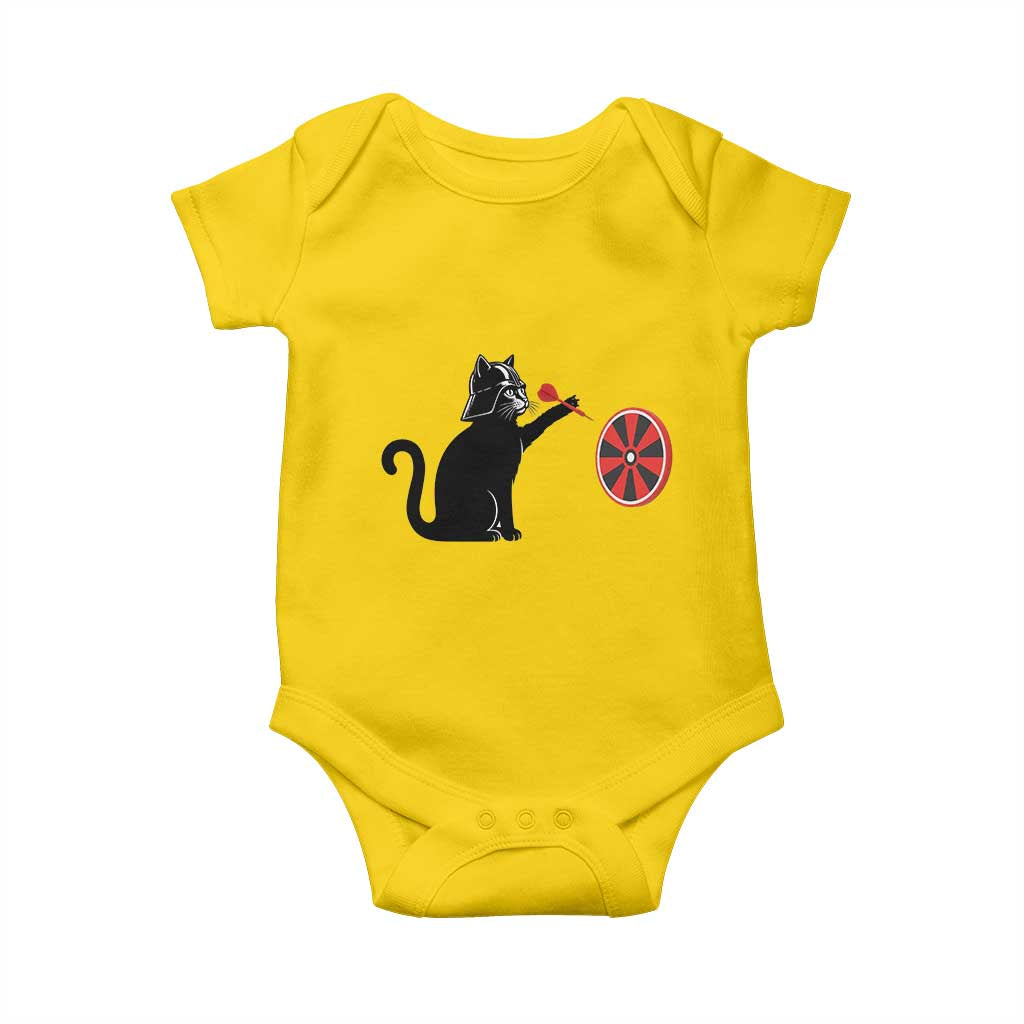 Black Cat Lord Darts Player Baby Onesie Funny Space Scifi Dartist Gift TS12 Daisy Print Your Wear
