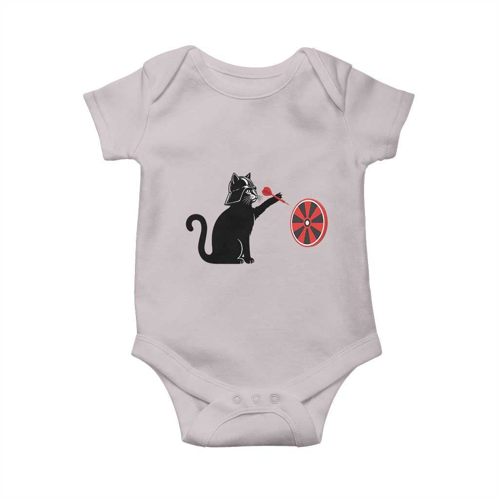 Black Cat Lord Darts Player Baby Onesie Funny Space Scifi Dartist Gift TS12 Ice Gray Print Your Wear