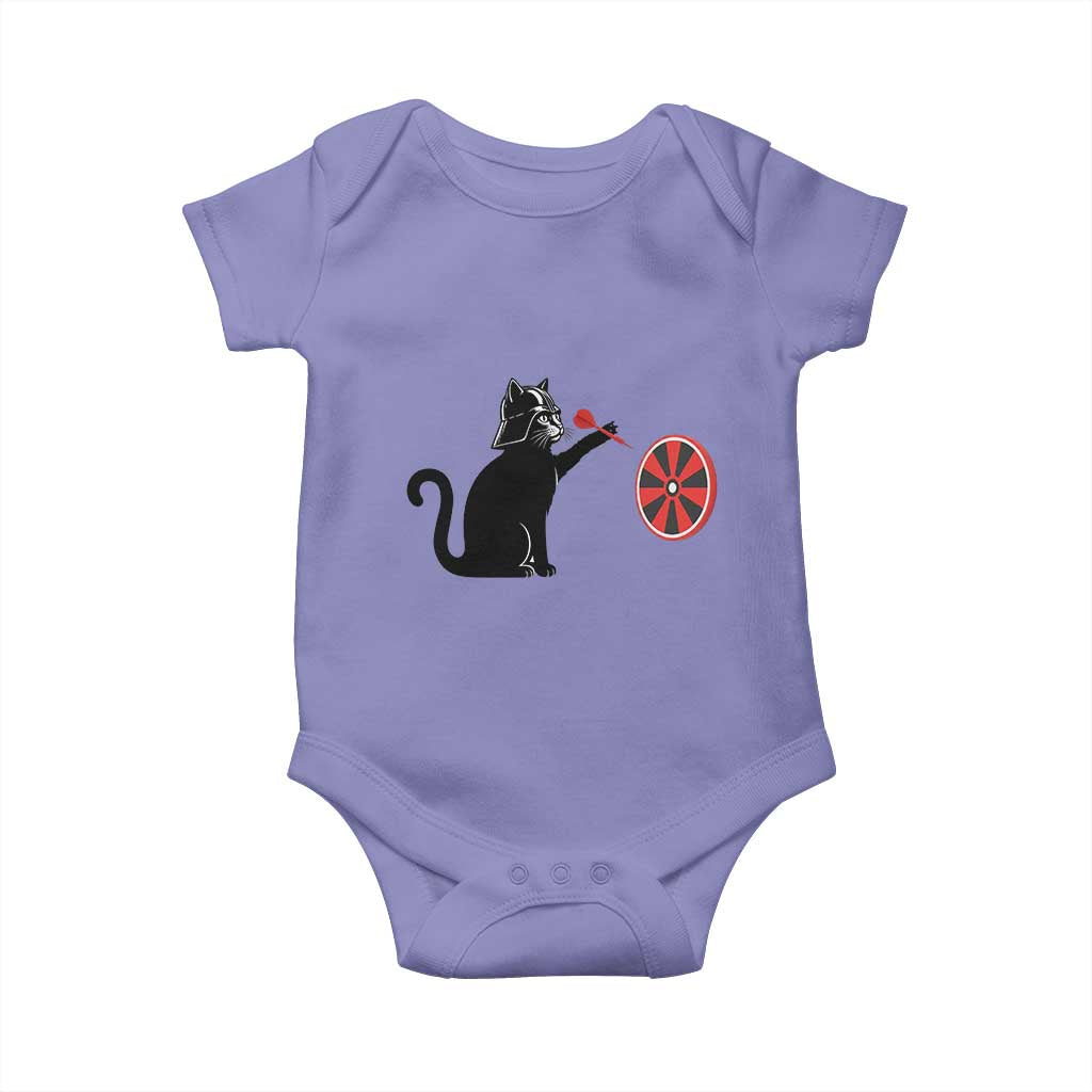 Black Cat Lord Darts Player Baby Onesie Funny Space Scifi Dartist Gift TS12 Violet Print Your Wear