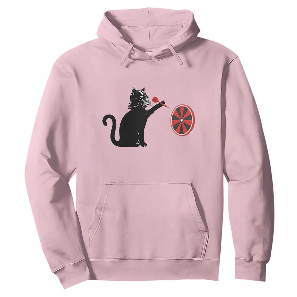 Black Cat Lord Darts Player Hoodie Funny Space Scifi Dartist Gift TS12 Light Pink Print Your Wear