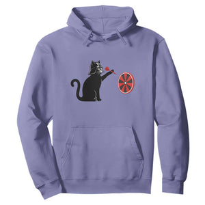 Black Cat Lord Darts Player Hoodie Funny Space Scifi Dartist Gift TS12 Violet Print Your Wear