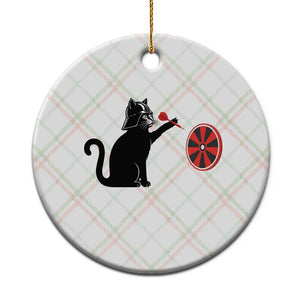 Black Cat Lord Darts Player Ceramic Ornament Funny Space Scifi Dartist Gift TS12 1pc Christmas Plaid Print Your Wear