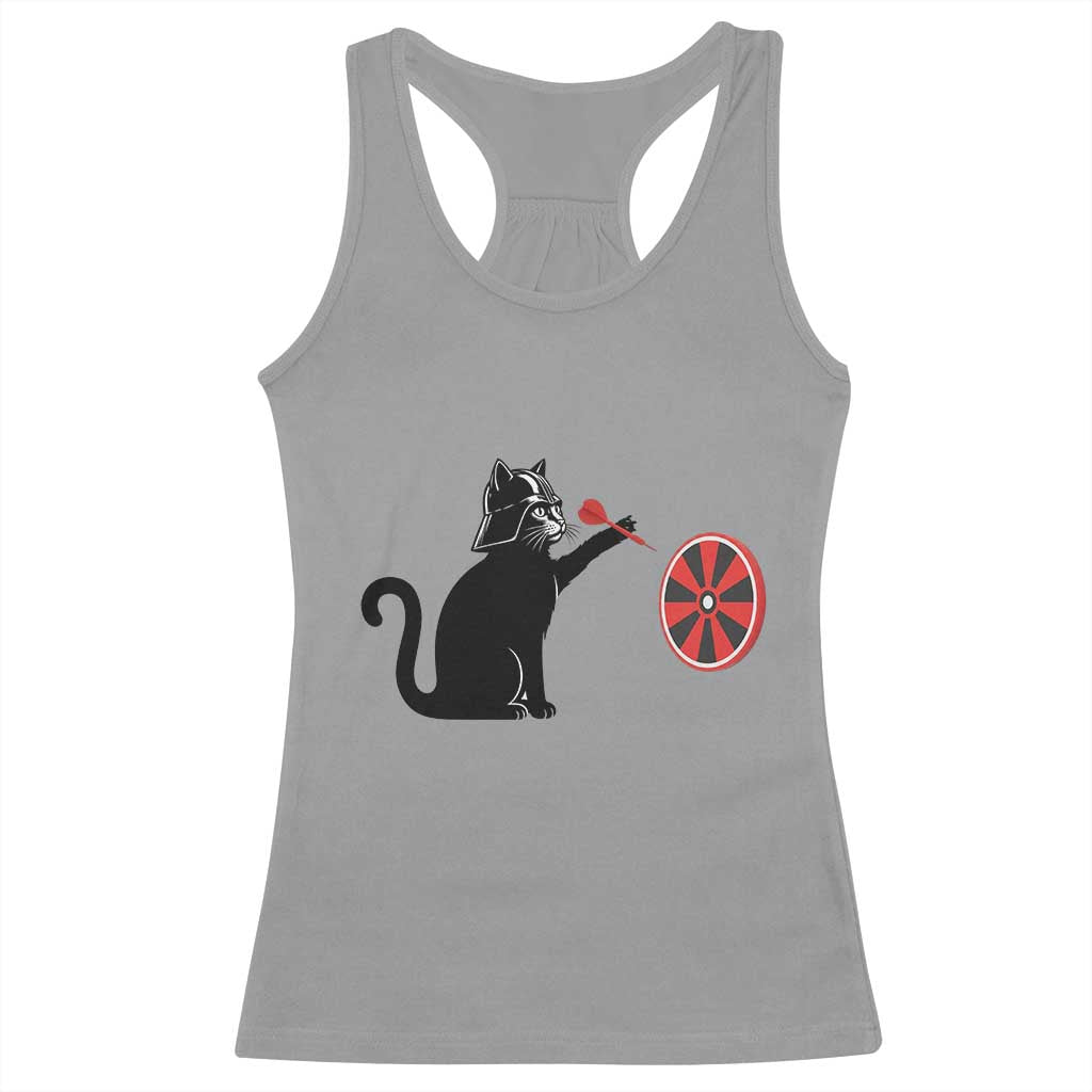 Black Cat Lord Darts Player Racerback Tank Top Funny Space Scifi Dartist Gift TS12 Sport Gray Print Your Wear