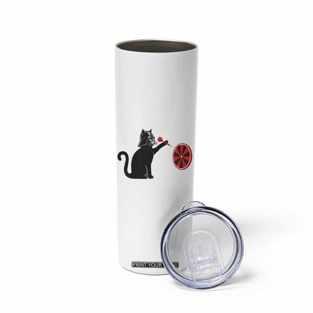 Black Cat Lord Darts Player Skinny Tumbler Funny Space Scifi Dartist Gift TS12 Print Your Wear