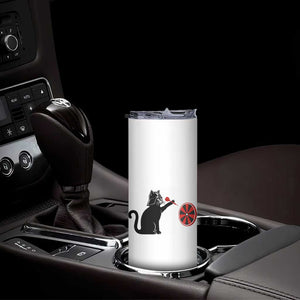 Black Cat Lord Darts Player Skinny Tumbler Funny Space Scifi Dartist Gift TS12 Print Your Wear