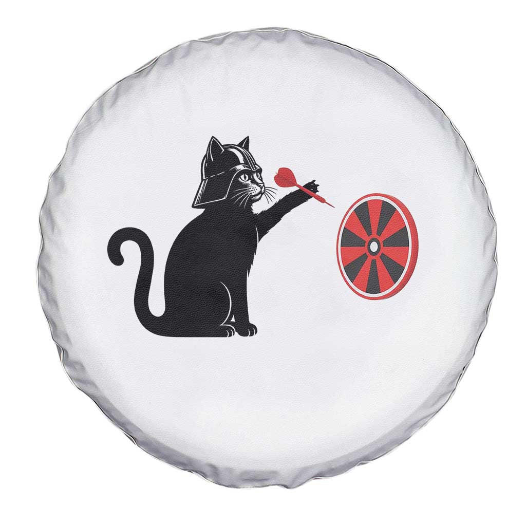 Black Cat Lord Darts Player Spare Tire Cover Funny Space Scifi Dartist Gift TS12 Print Your Wear