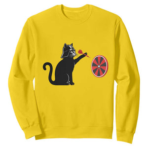 Black Cat Lord Darts Player Sweatshirt Funny Space Scifi Dartist Gift TS12 Daisy Print Your Wear