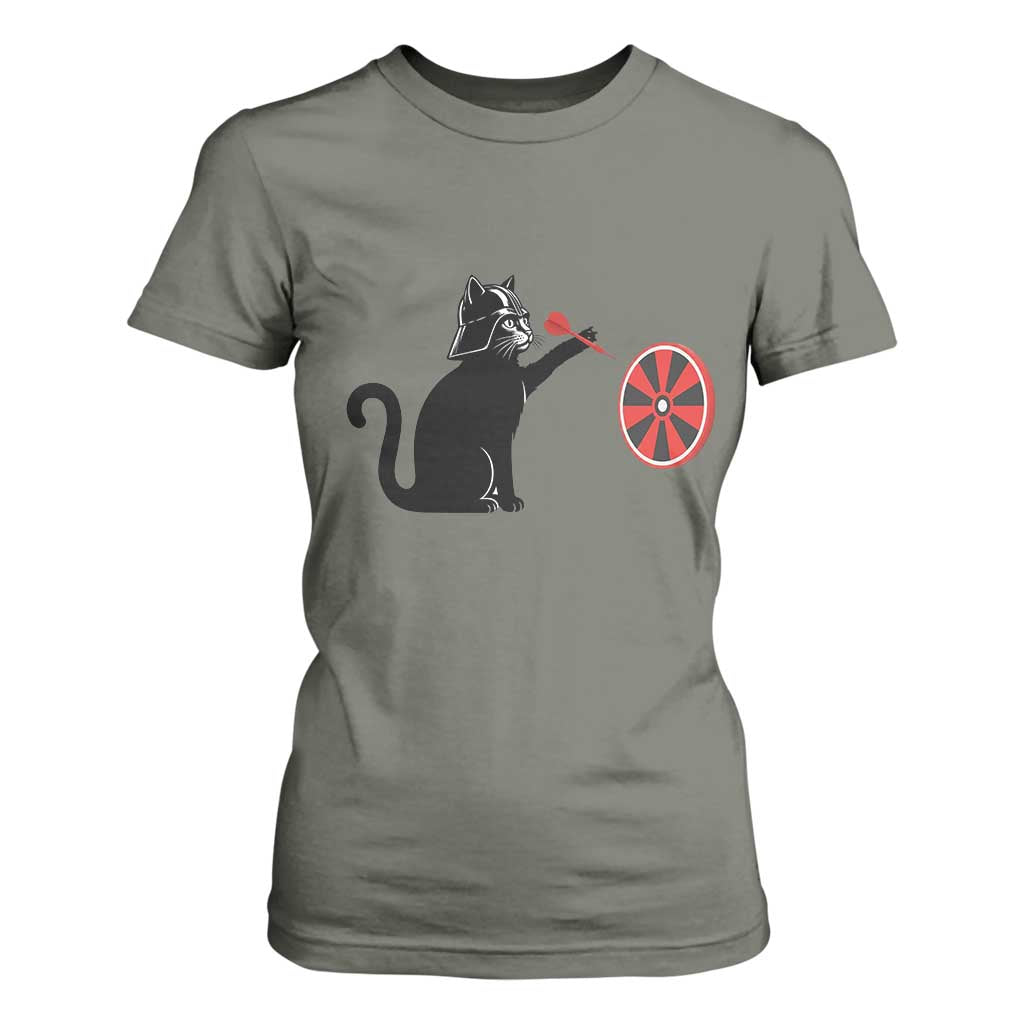 Black Cat Lord Darts Player T Shirt For Women Funny Space Scifi Dartist Gift TS12 Military Green Print Your Wear