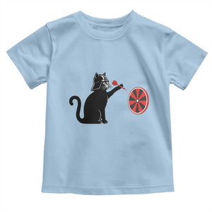 Black Cat Lord Darts Player Toddler T Shirt Funny Space Scifi Dartist Gift TS12 Light Blue Print Your Wear