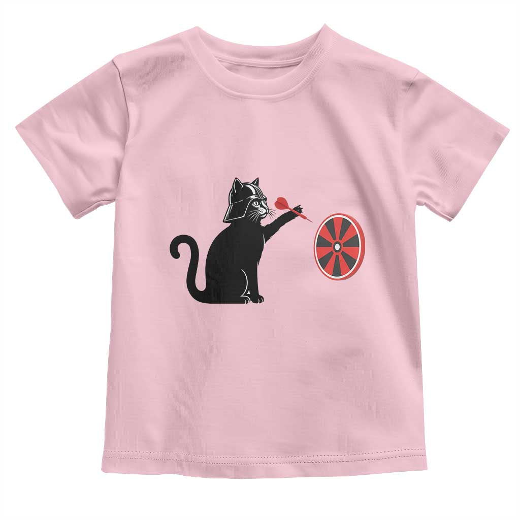 Black Cat Lord Darts Player Toddler T Shirt Funny Space Scifi Dartist Gift TS12 Light Pink Print Your Wear
