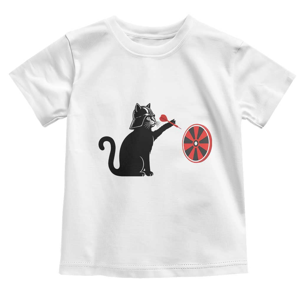 Black Cat Lord Darts Player Toddler T Shirt Funny Space Scifi Dartist Gift TS12 White Print Your Wear