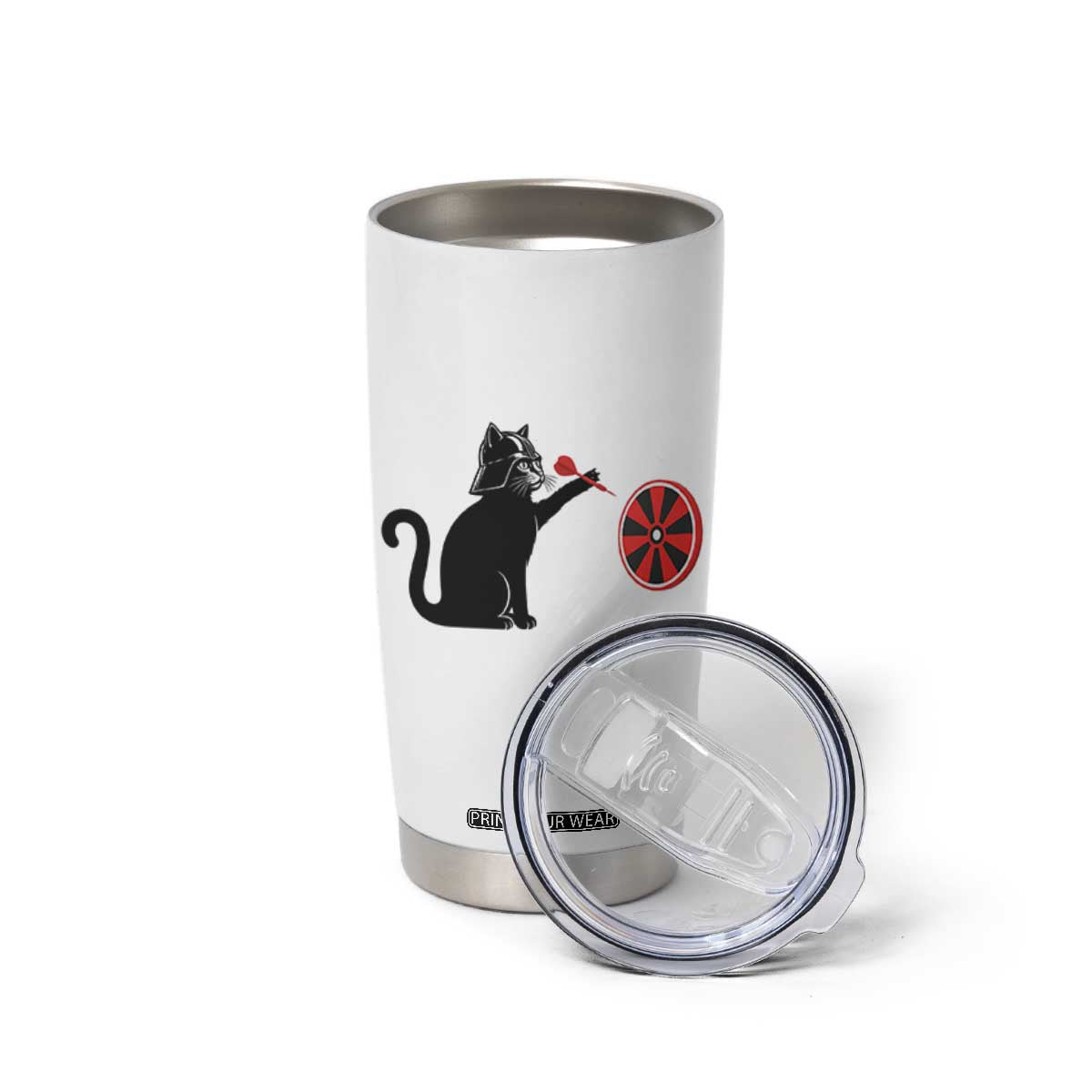 Black Cat Lord Darts Player Tumbler Cup Funny Space Scifi Dartist Gift TS12 Print Your Wear