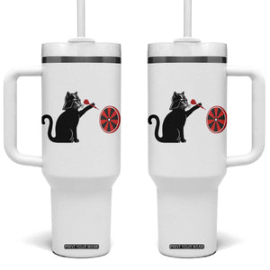 Black Cat Lord Darts Player Tumbler With Handle Funny Space Scifi Dartist Gift TS12 One Size: 40 oz White Print Your Wear