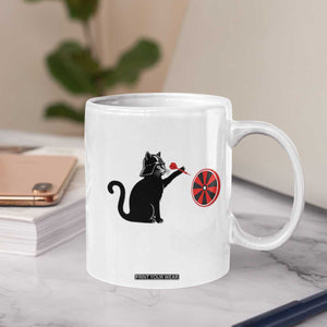 Black Cat Lord Darts Player Coffee Mug Funny Space Scifi Dartist Gift TS12 Print Your Wear