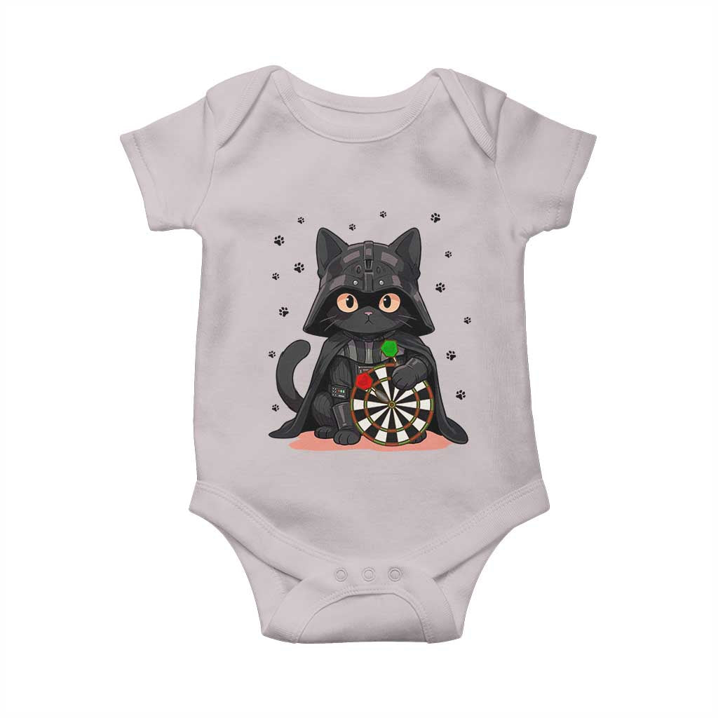 Dark Lord Cat Dartist Gift Baby Onesie Funny Sci Fi Dart Thrower Gift TS12 Ice Gray Print Your Wear