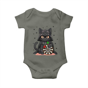 Dark Lord Cat Dartist Gift Baby Onesie Funny Sci Fi Dart Thrower Gift TS12 Military Green Print Your Wear