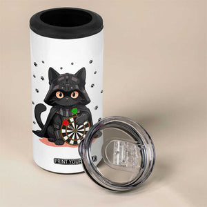 Dark Lord Cat Dartist Gift 4 in 1 Can Cooler Tumbler Funny Sci Fi Dart Thrower Gift TS12 Print Your Wear