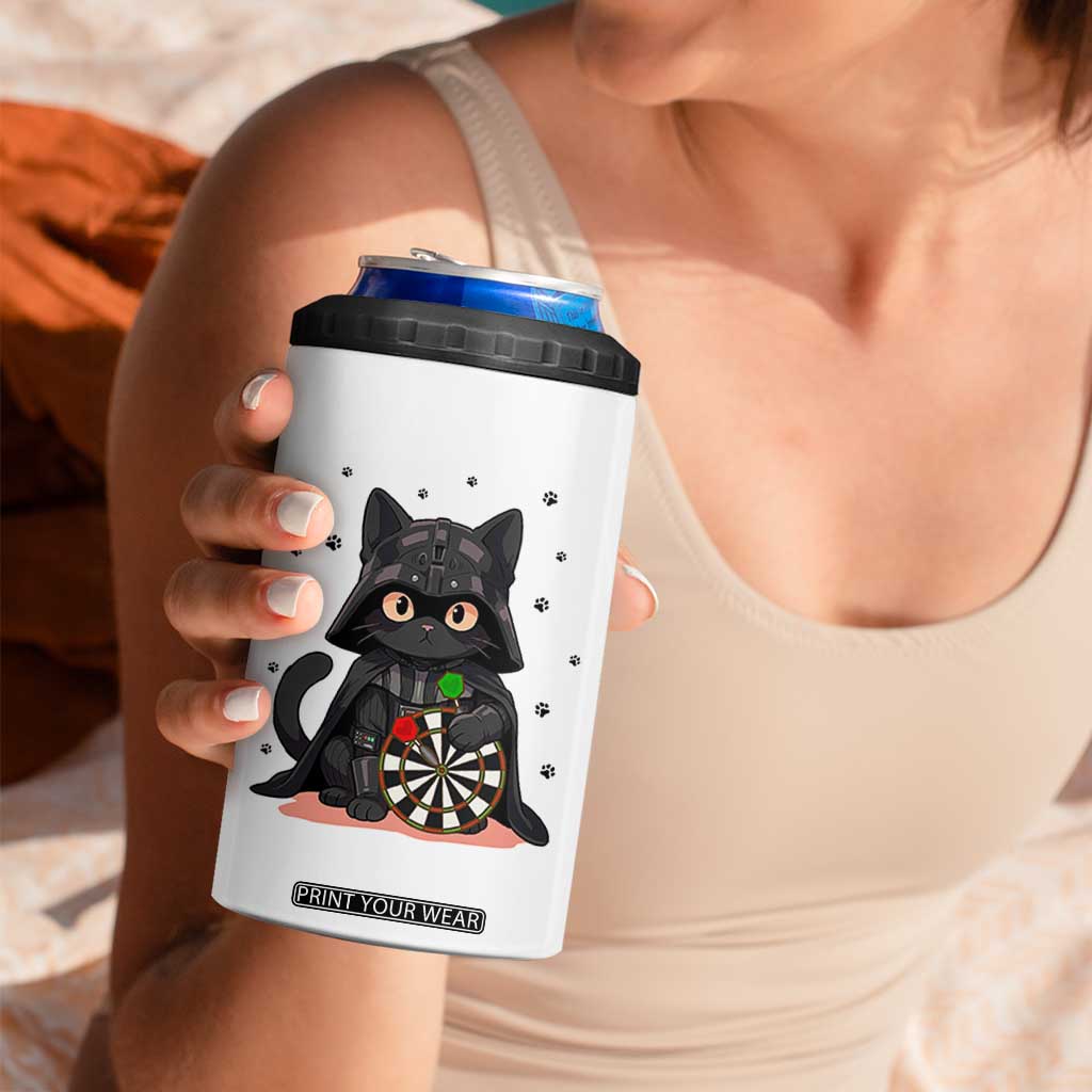Dark Lord Cat Dartist Gift 4 in 1 Can Cooler Tumbler Funny Sci Fi Dart Thrower Gift TS12 Print Your Wear
