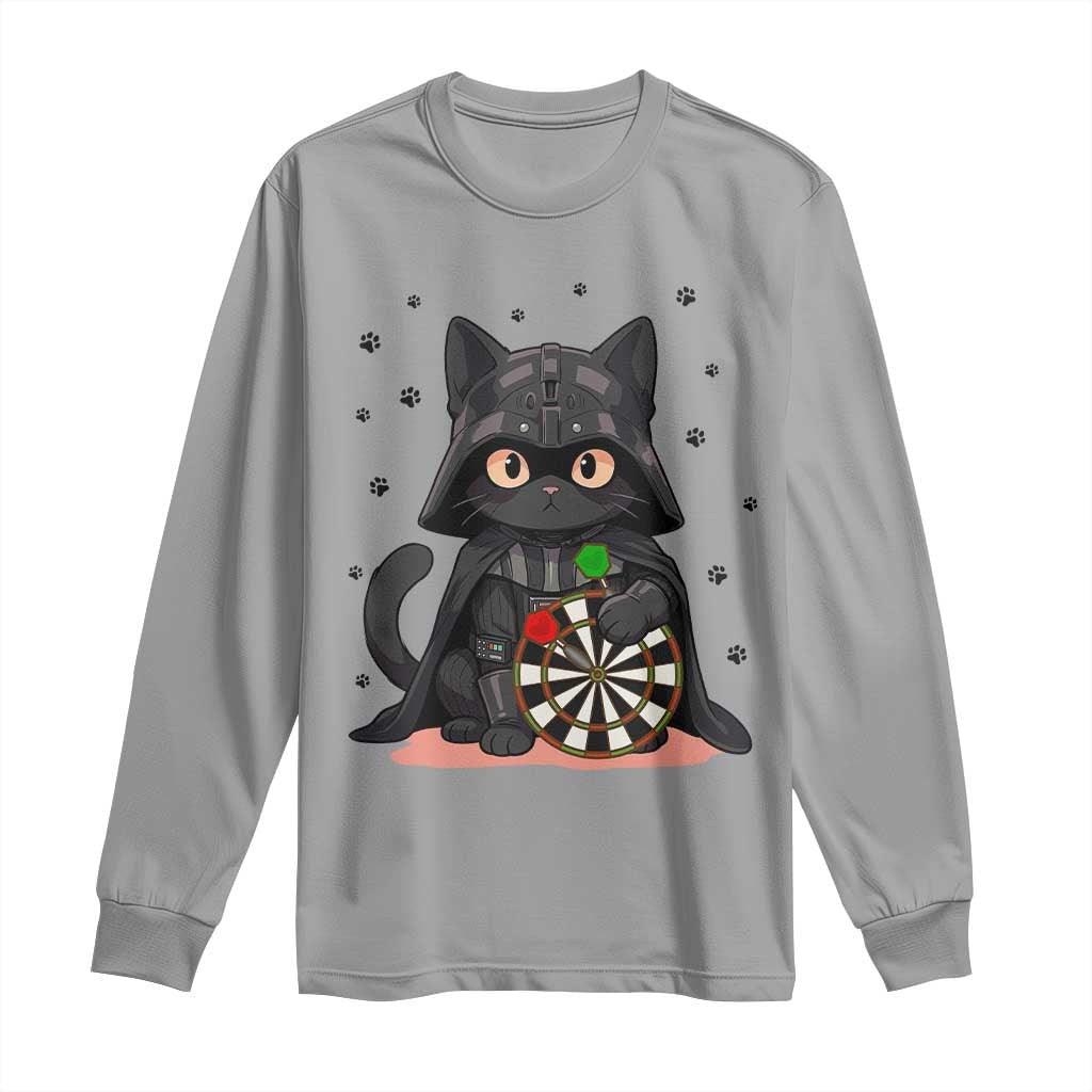 Dark Lord Cat Dartist Gift Long Sleeve Shirt Funny Sci Fi Dart Thrower Gift TS12 Sport Gray Print Your Wear