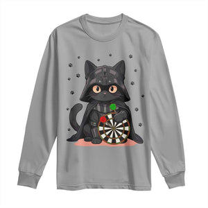 Dark Lord Cat Dartist Gift Long Sleeve Shirt Funny Sci Fi Dart Thrower Gift TS12 Sport Gray Print Your Wear