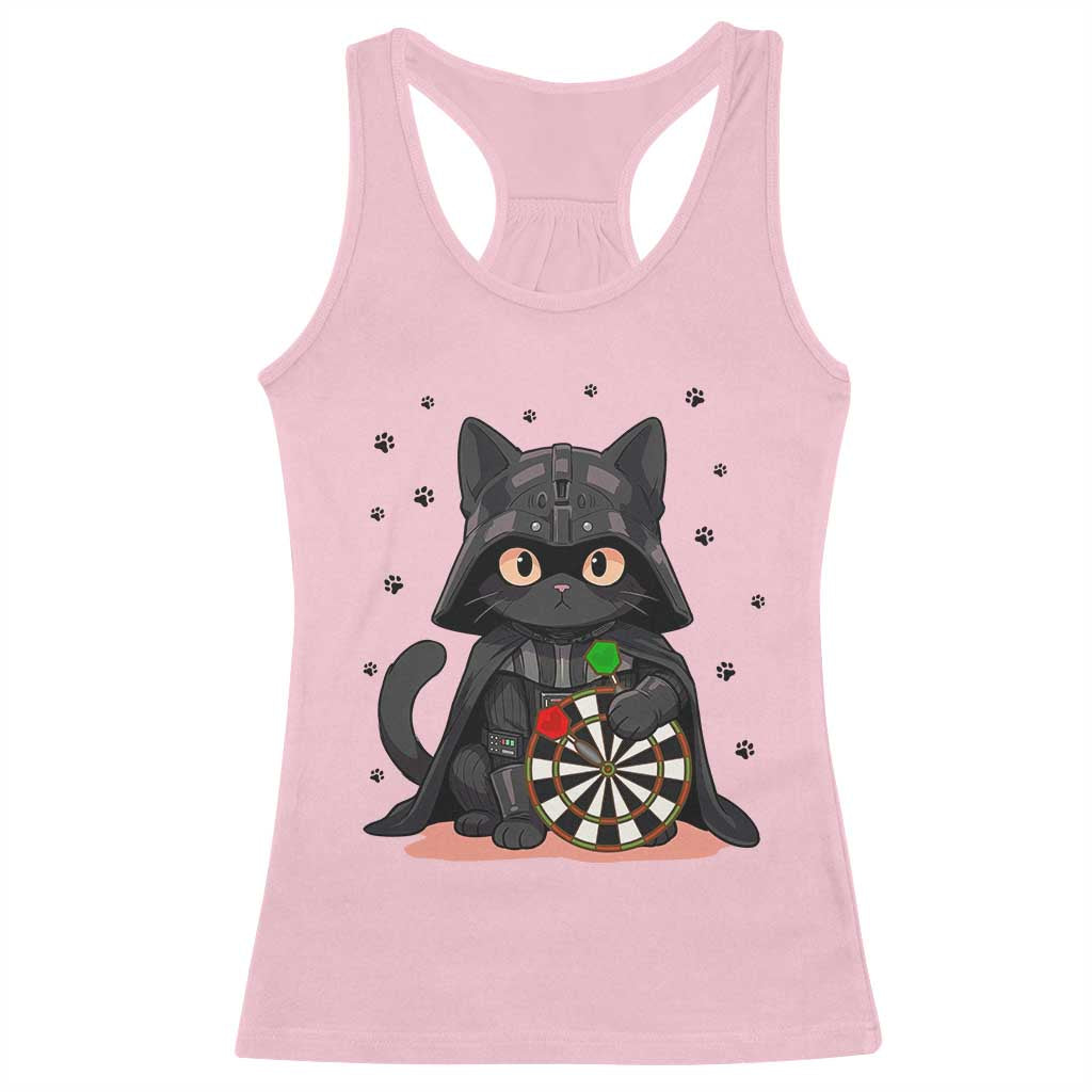 Dark Lord Cat Dartist Gift Racerback Tank Top Funny Sci Fi Dart Thrower Gift TS12 Light Pink Print Your Wear