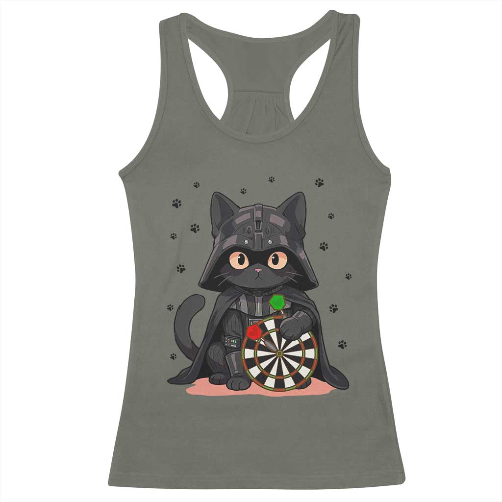 Dark Lord Cat Dartist Gift Racerback Tank Top Funny Sci Fi Dart Thrower Gift TS12 Military Green Print Your Wear