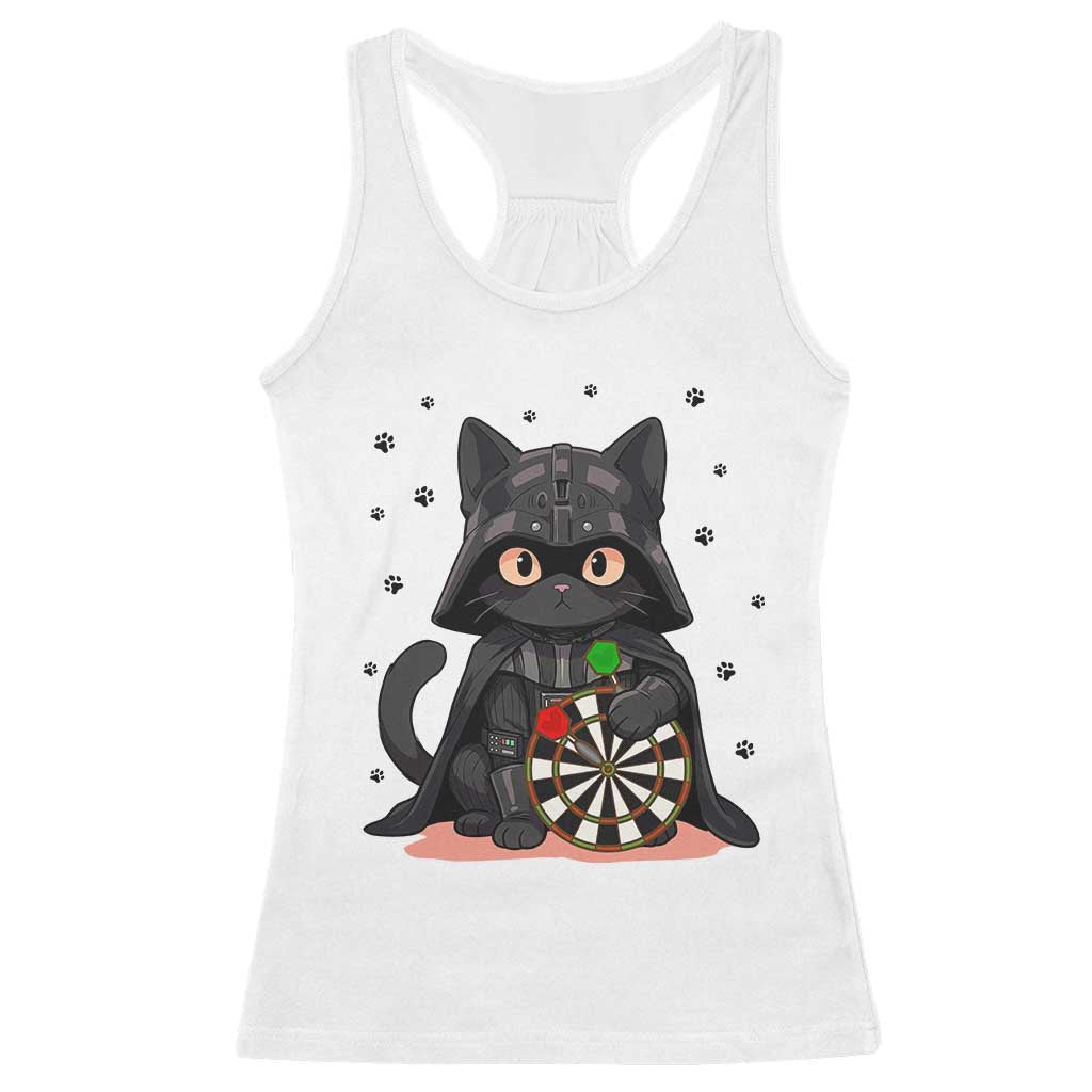 Dark Lord Cat Dartist Gift Racerback Tank Top Funny Sci Fi Dart Thrower Gift TS12 White Print Your Wear