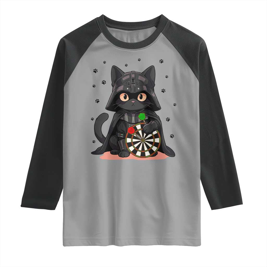 Dark Lord Cat Dartist Gift Raglan Shirt Funny Sci Fi Dart Thrower Gift TS12 Sport Gray Black Print Your Wear