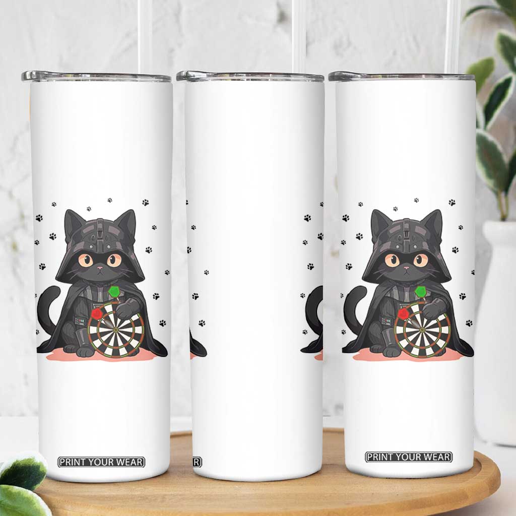 Dark Lord Cat Dartist Gift Skinny Tumbler Funny Sci Fi Dart Thrower Gift TS12 Print Your Wear