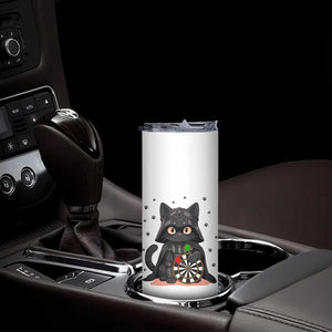Dark Lord Cat Dartist Gift Skinny Tumbler Funny Sci Fi Dart Thrower Gift TS12 Print Your Wear