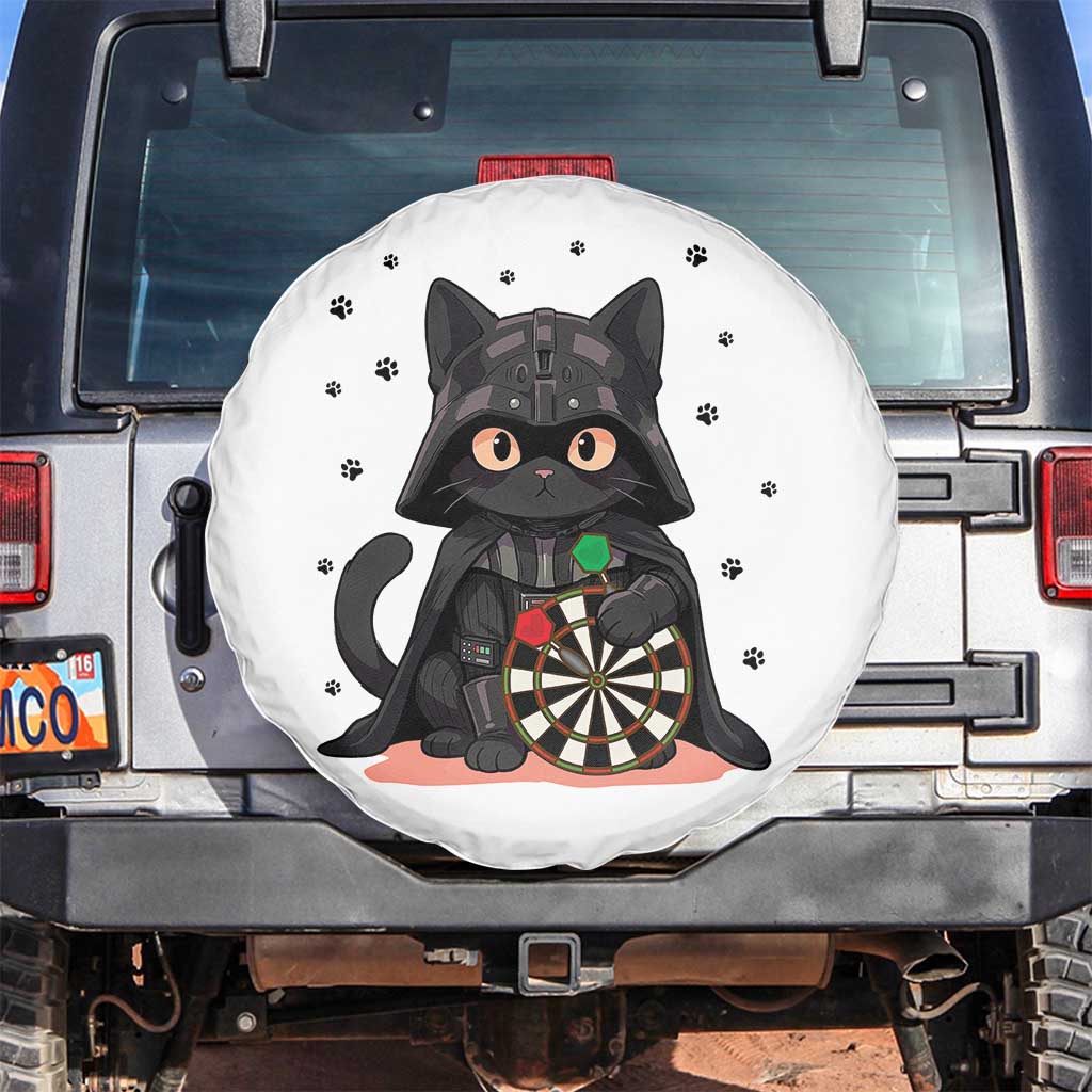 Dark Lord Cat Dartist Gift Spare Tire Cover Funny Sci Fi Dart Thrower Gift TS12 No hole White Print Your Wear