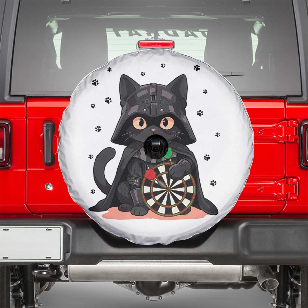 Dark Lord Cat Dartist Gift Spare Tire Cover Funny Sci Fi Dart Thrower Gift TS12 White Print Your Wear