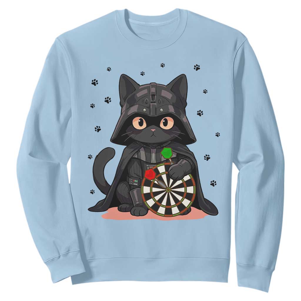 Dark Lord Cat Dartist Gift Sweatshirt Funny Sci Fi Dart Thrower Gift TS12 Light Blue Print Your Wear